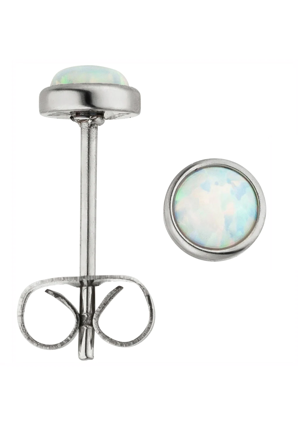 JOBO Paar Ohrstecker "Ohrringe 5 mm", Edelstahl mit synthetischem Opal günstig online kaufen