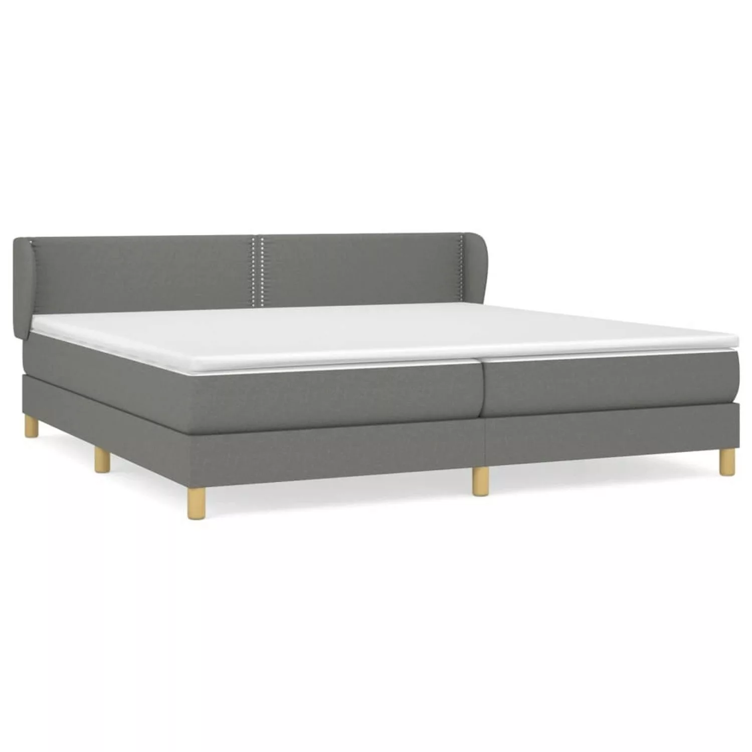 vidaXL Boxspringbett mit Matratze Dunkelgrau 200x200 cm Stoff1372229 günstig online kaufen