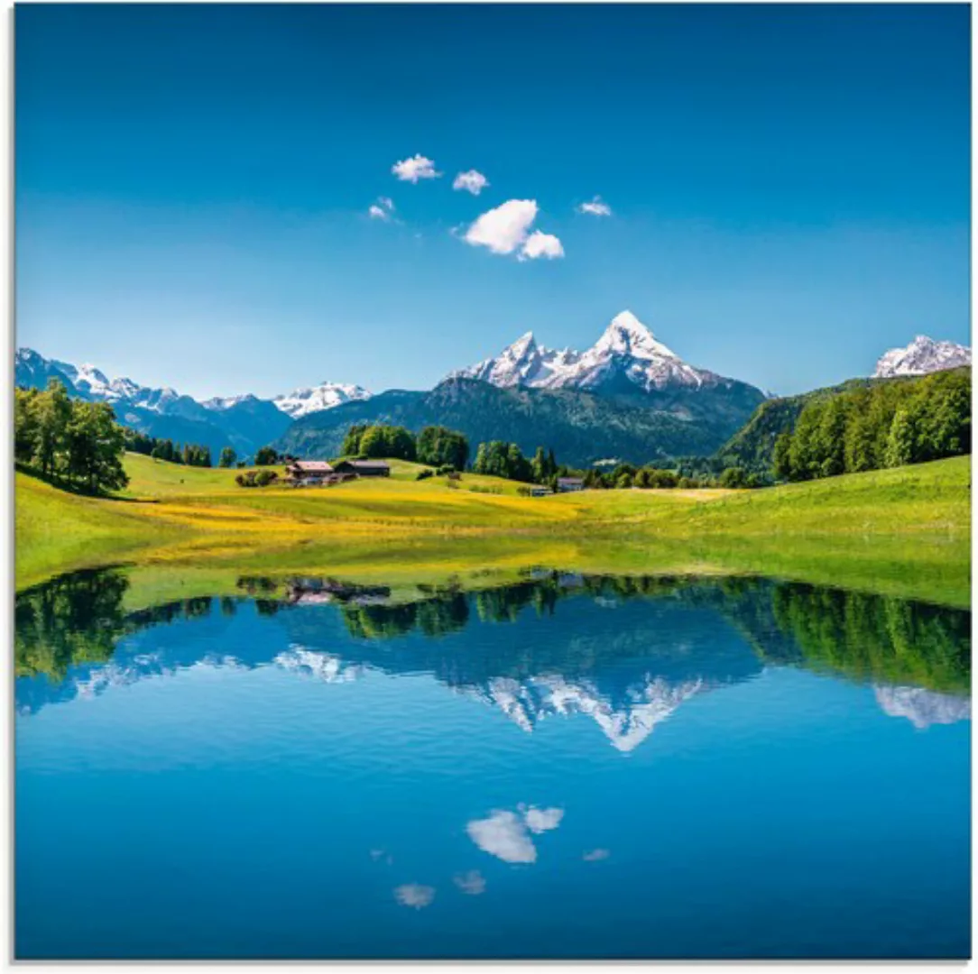 Artland Glasbild »Landschaft in den Alpen«, Berge, (1 St.), in verschiedene günstig online kaufen