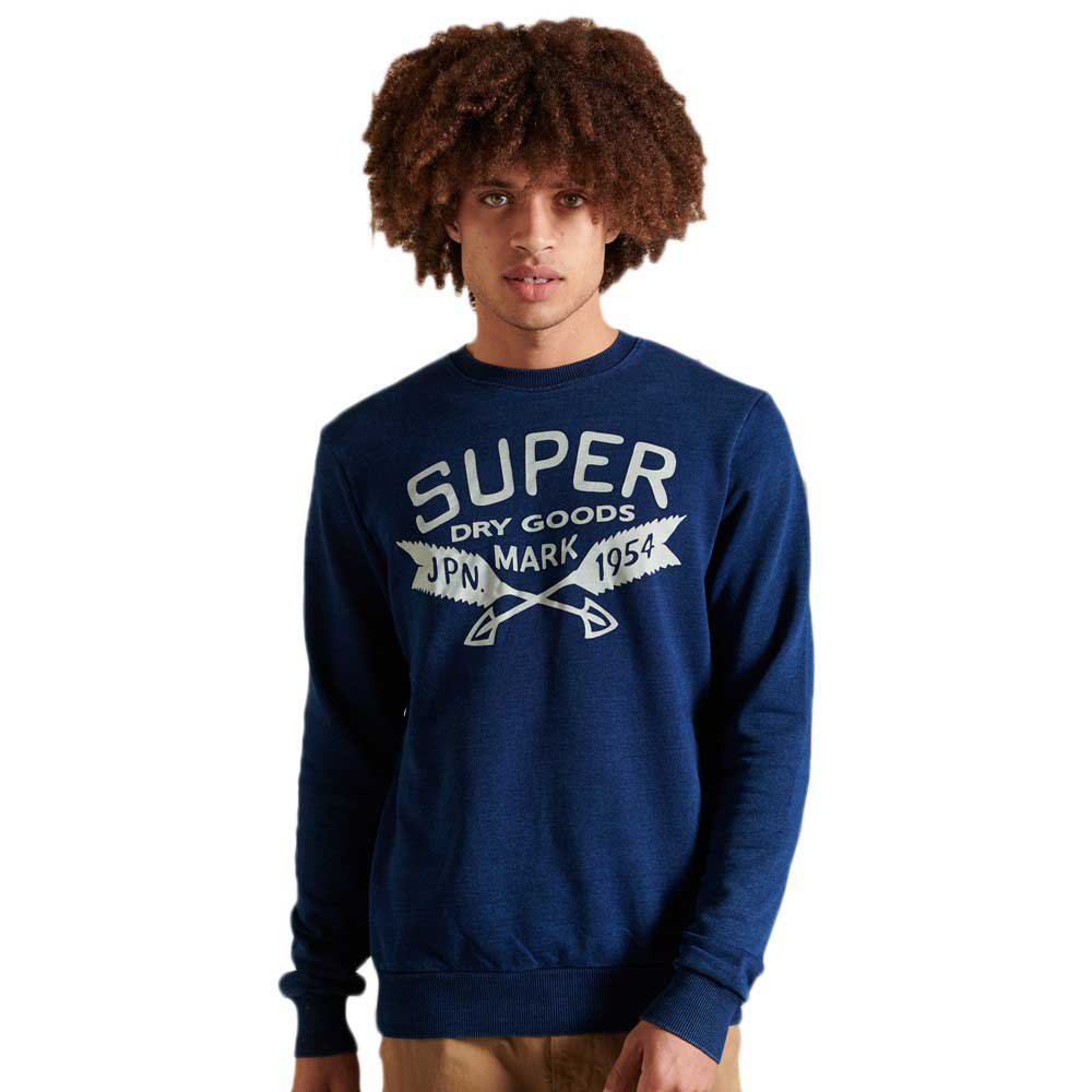 Superdry Script Style Workwear Pullover L Indigo Mid Wash günstig online kaufen