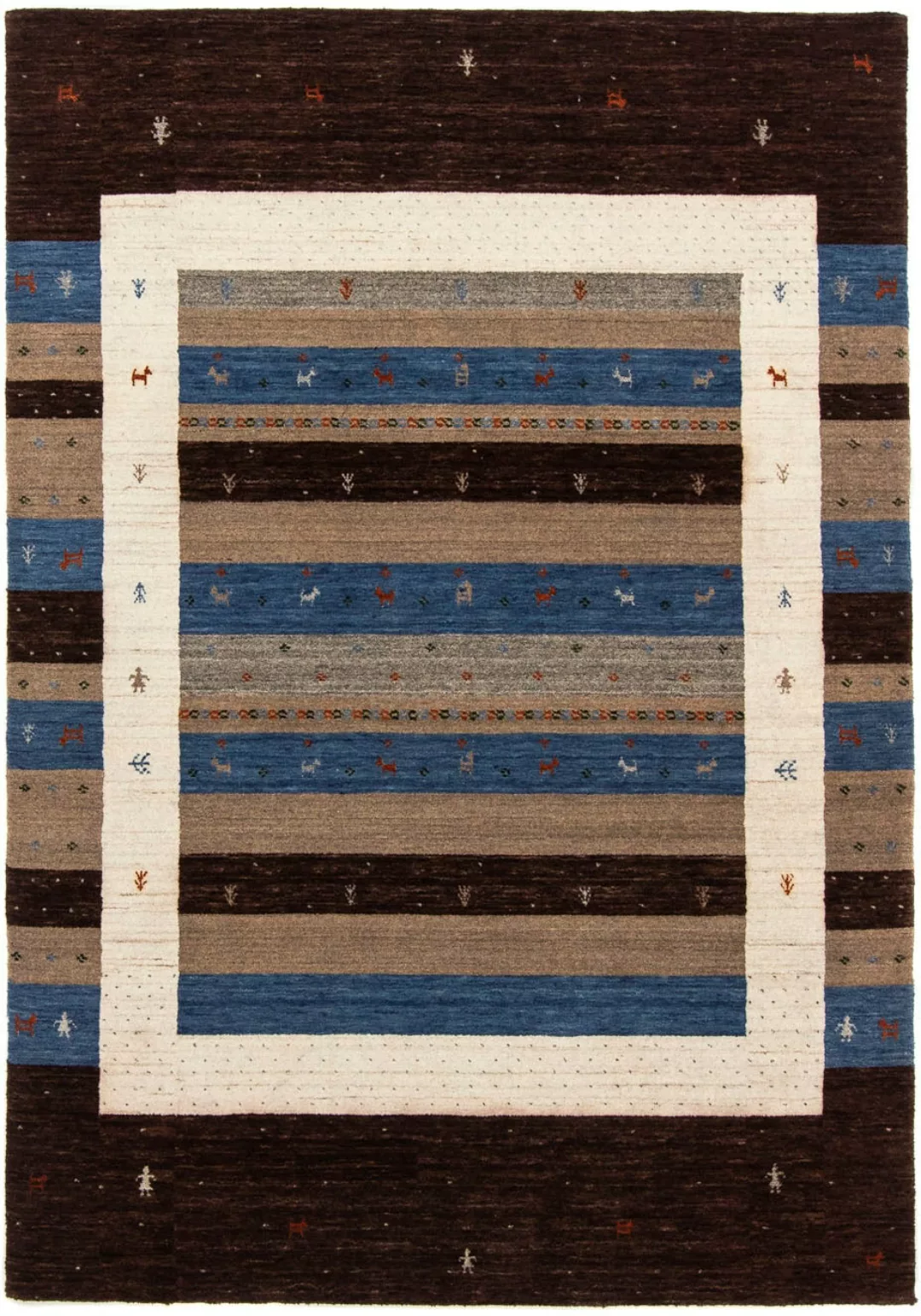 morgenland Wollteppich »Gabbeh - Loribaft Perser - 204 x 142 cm - dunkelbla günstig online kaufen