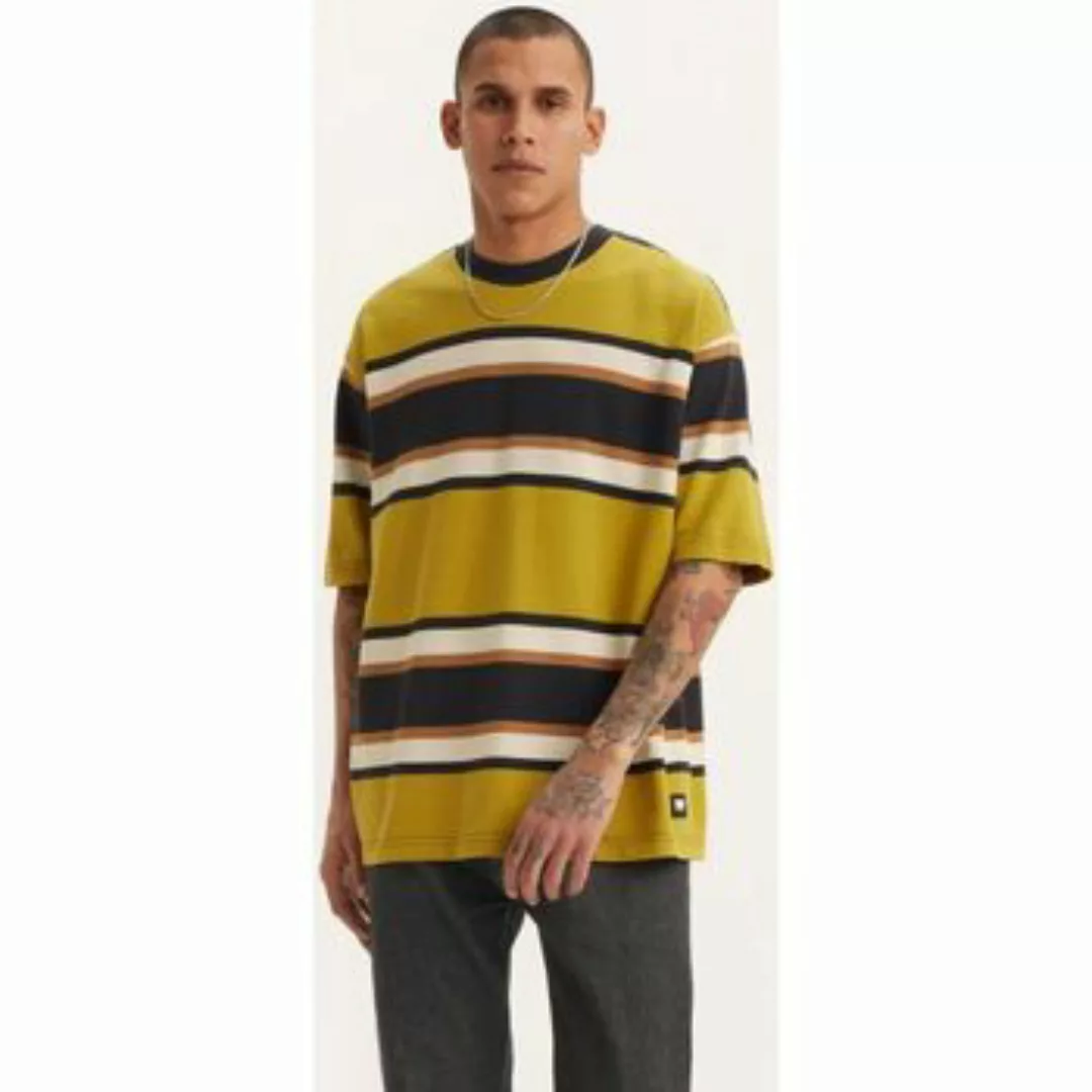 Levis  T-Shirts & Poloshirts A1005 0024 - SKATE TEE-SULPHUR STRIPE GREEN AN günstig online kaufen