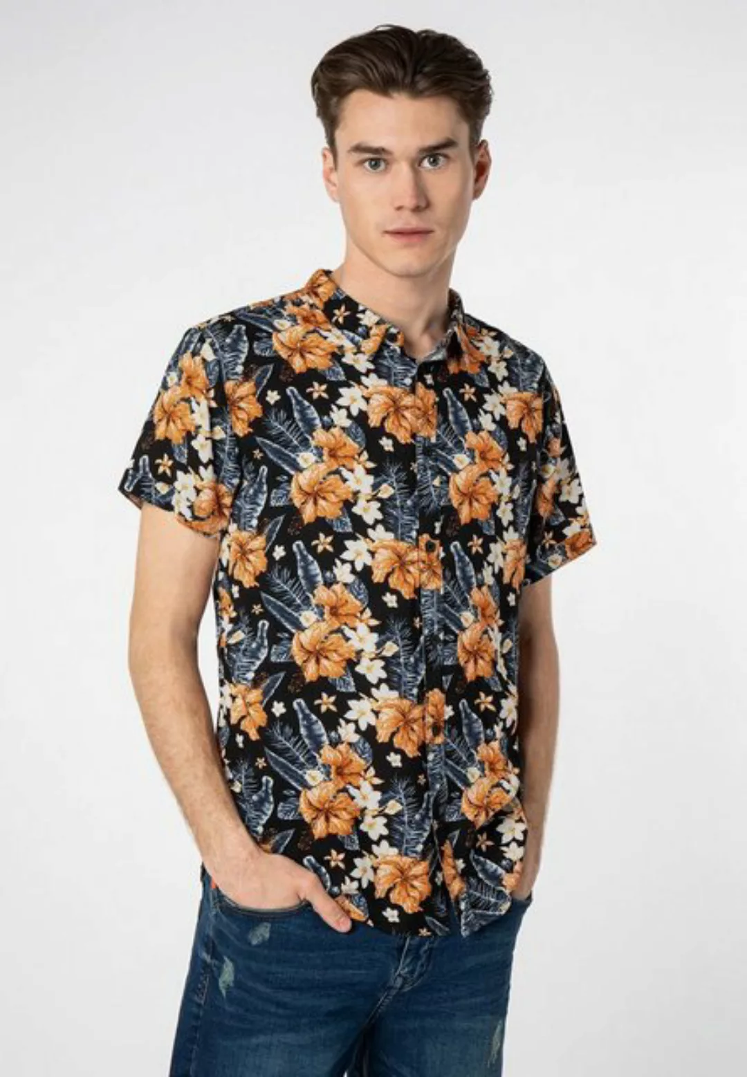 Eight2Nine Kurzarmhemd Hemd Alloverprint kurzarm günstig online kaufen
