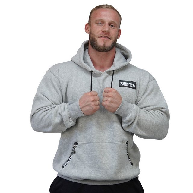 BRACHIAL THE LIFESTYLE COMPANY Kapuzensweatshirt Brachial Hoody "Rude" grau günstig online kaufen