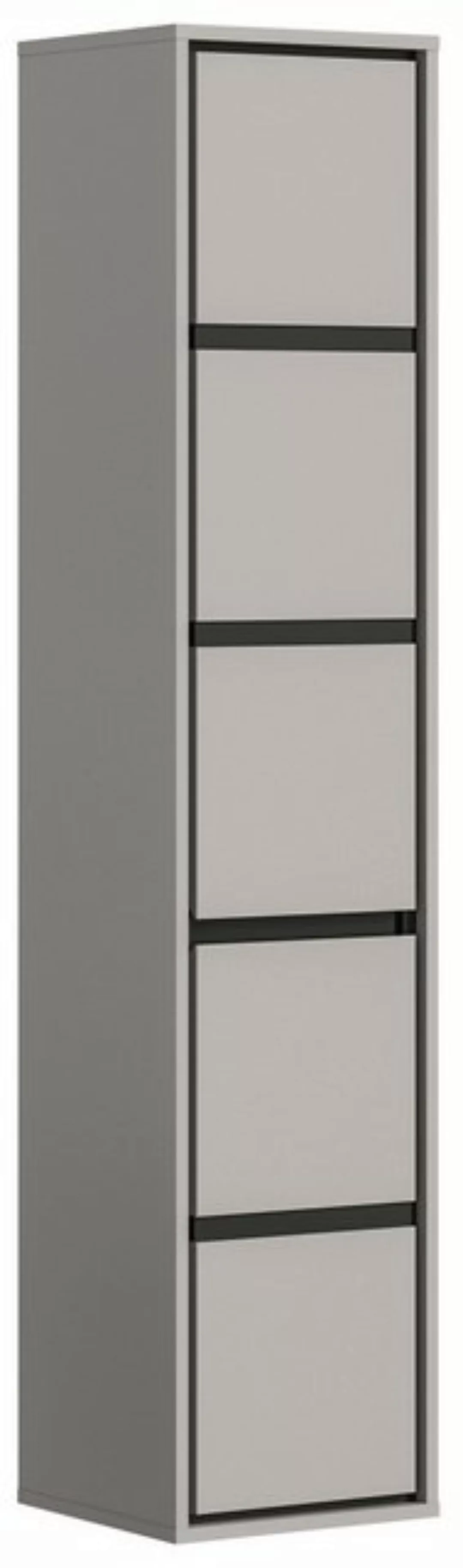 freiraum Hochschrank Jaru in Grau - 35x163x31cm (BxHxT) günstig online kaufen