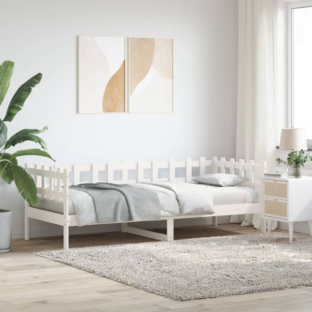 vidaXL Bett Tagesbett Weiß 80x200 cm Massivholz Kiefer günstig online kaufen