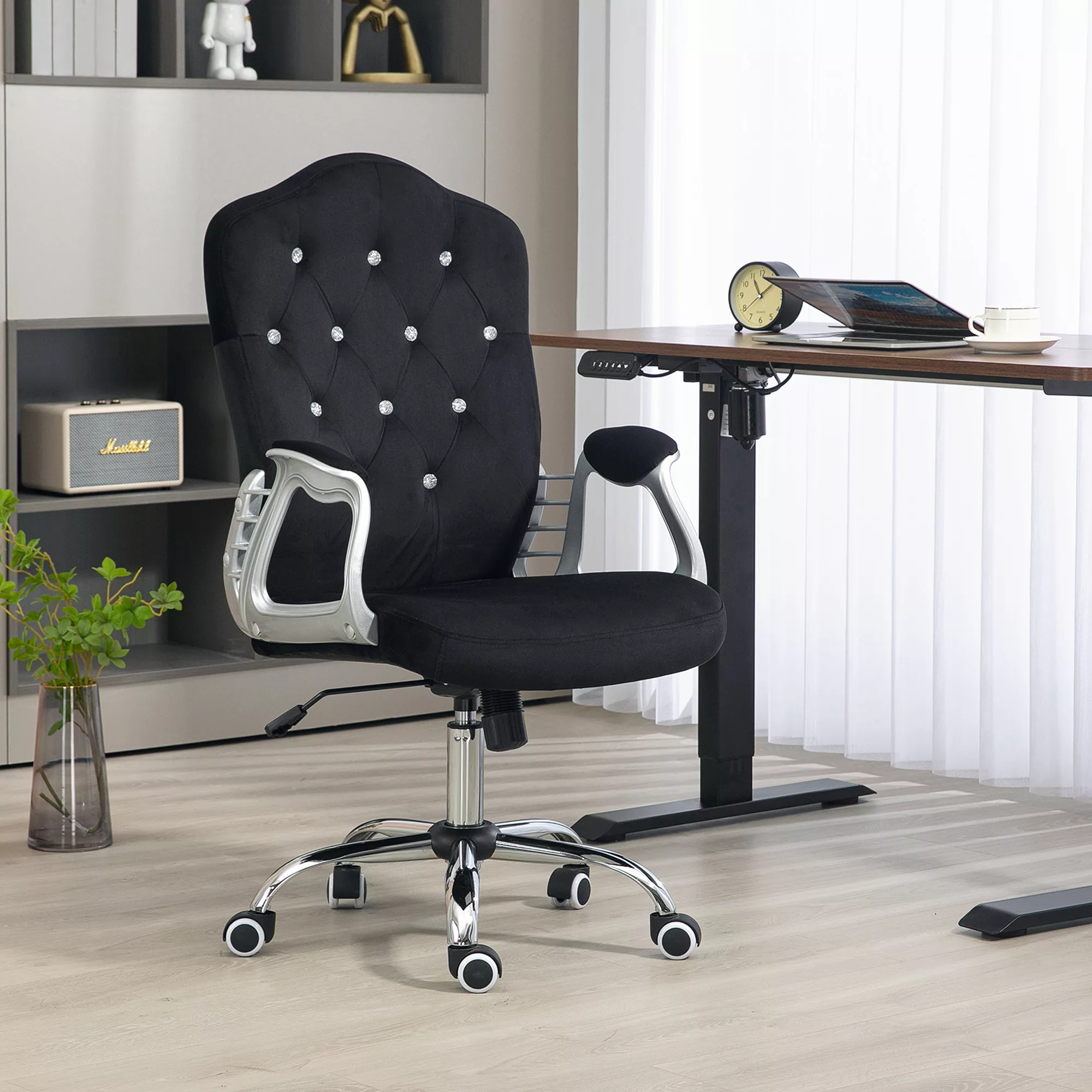 HOMCOM Bürostuhl Kunstleder ergonomischer Schreibtischstuhl 104-114 cm höhe günstig online kaufen