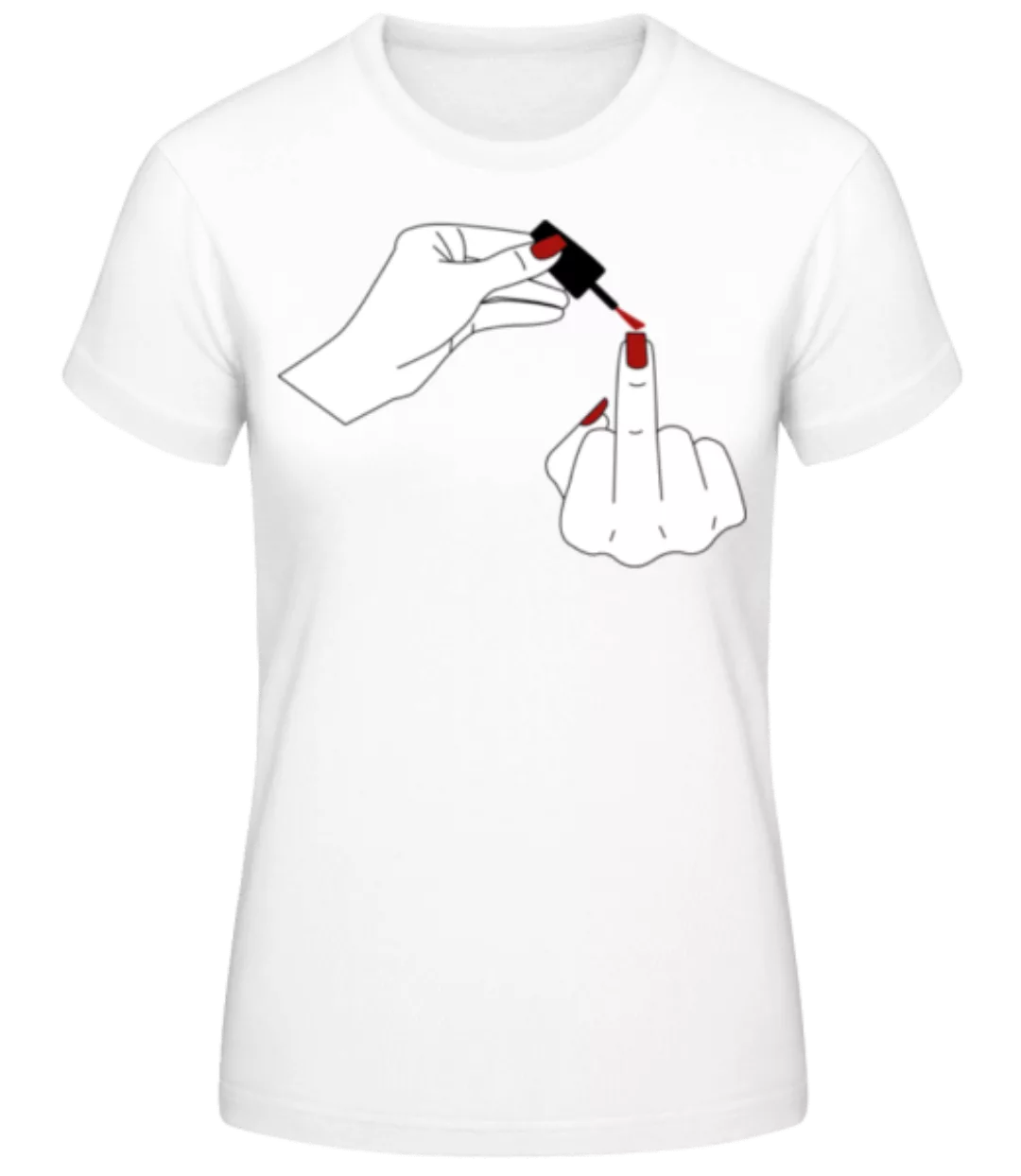 Nagellack Stinkefinger · Frauen Basic T-Shirt günstig online kaufen