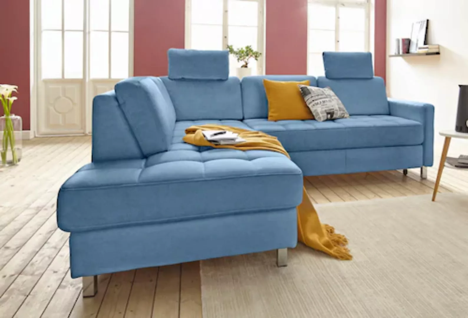 sit&more Ecksofa »Pablo L-Form«, wahlweise mit Bettfunktion und Bettkasten günstig online kaufen