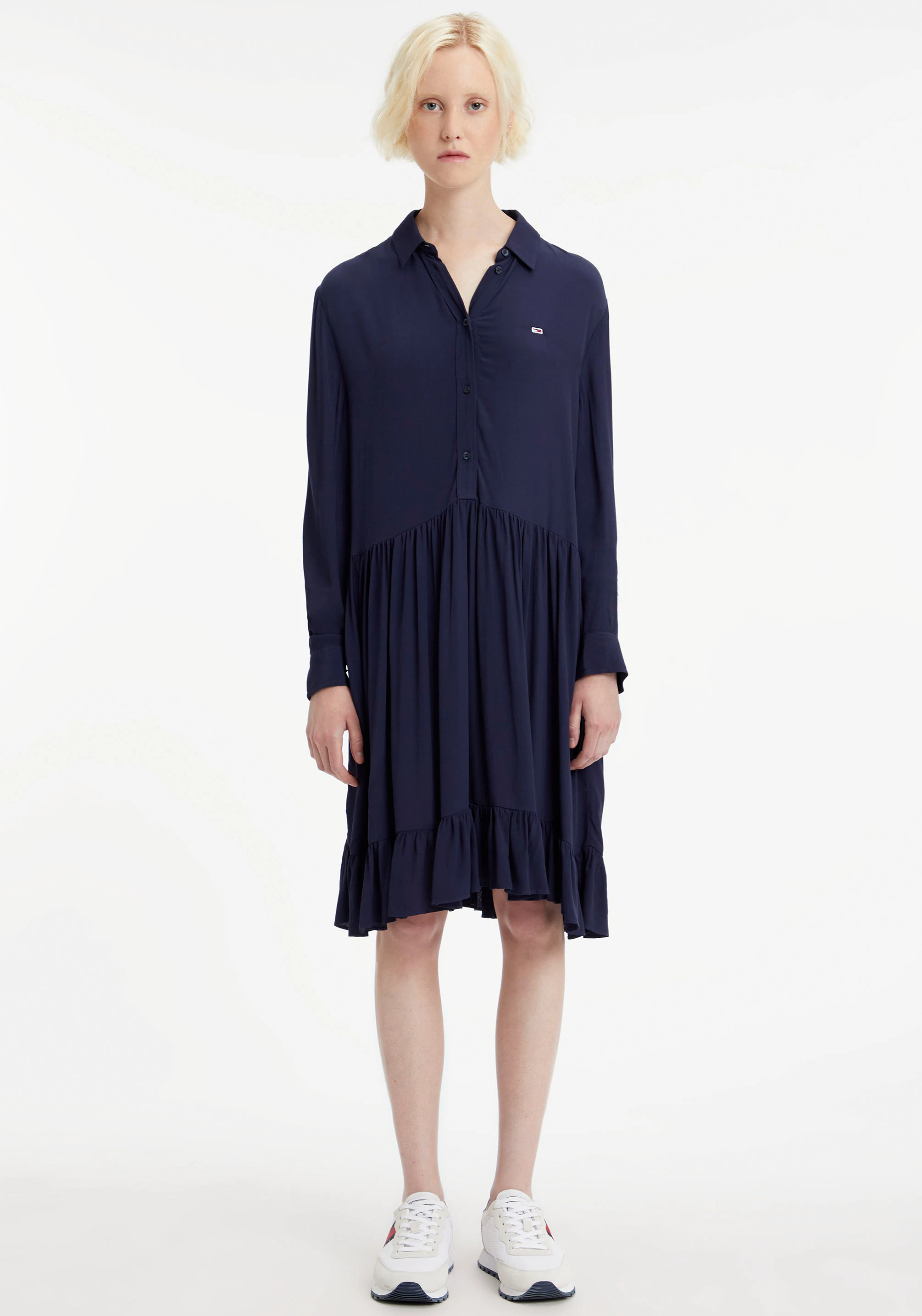 Tommy Jeans Volantkleid "TJW TIERED SHIRT DRESS", mit Tommy Jeans Logo-Flag günstig online kaufen