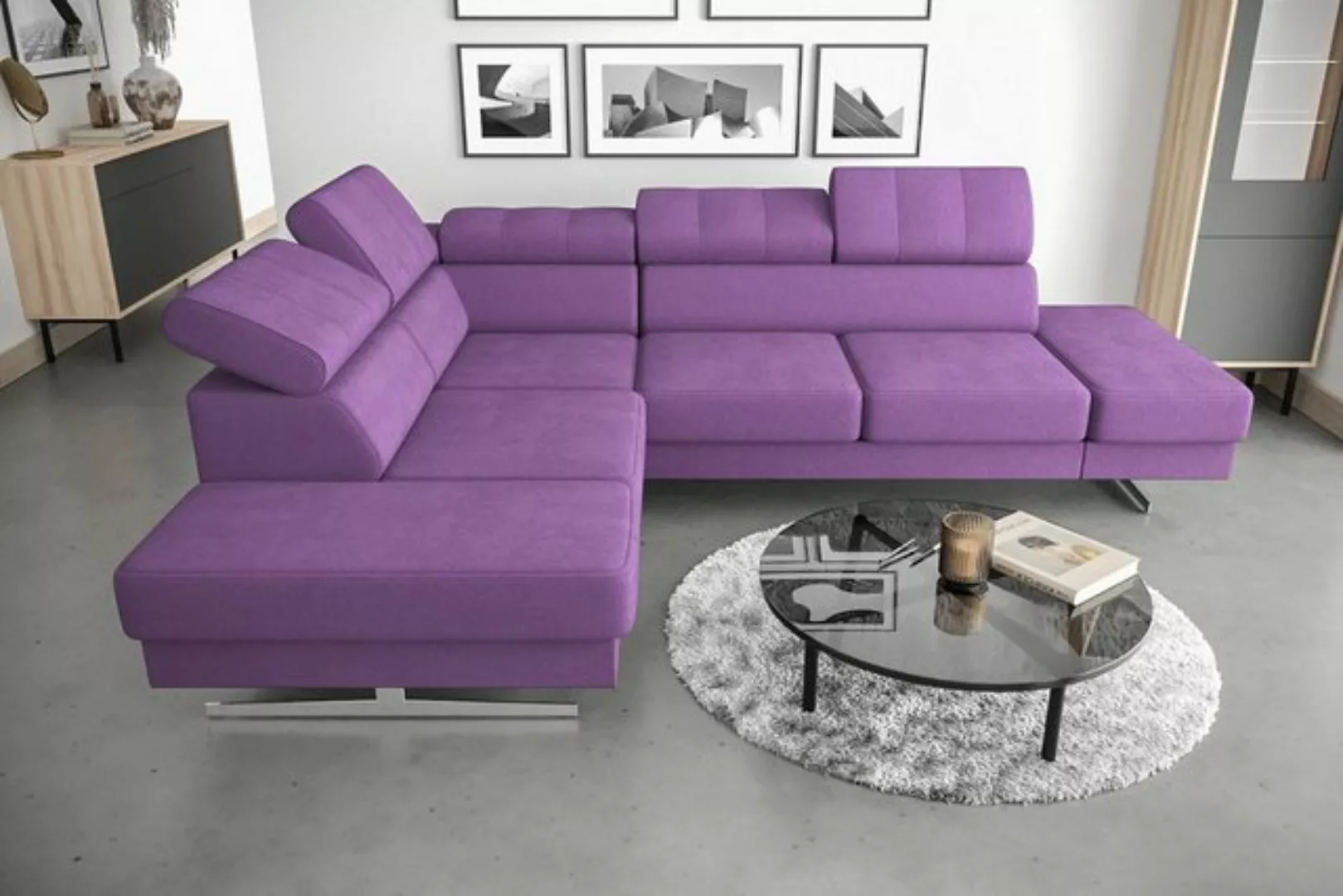 JVmoebel Ecksofa, Luxus Möbel Ecksofa L Form Couch Design Polsterung Textil günstig online kaufen