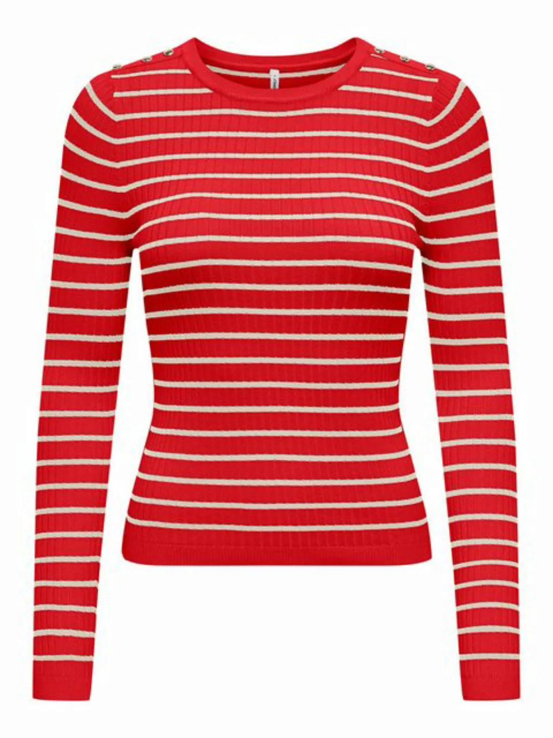 ONLY Strickpullover ONLMILA LS STRIPE BUTTON O-NECK CC KNT günstig online kaufen