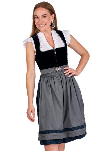 MarJo Dirndl Samt Dirndl 2tlg. - AMORBACH - nachtblau günstig online kaufen