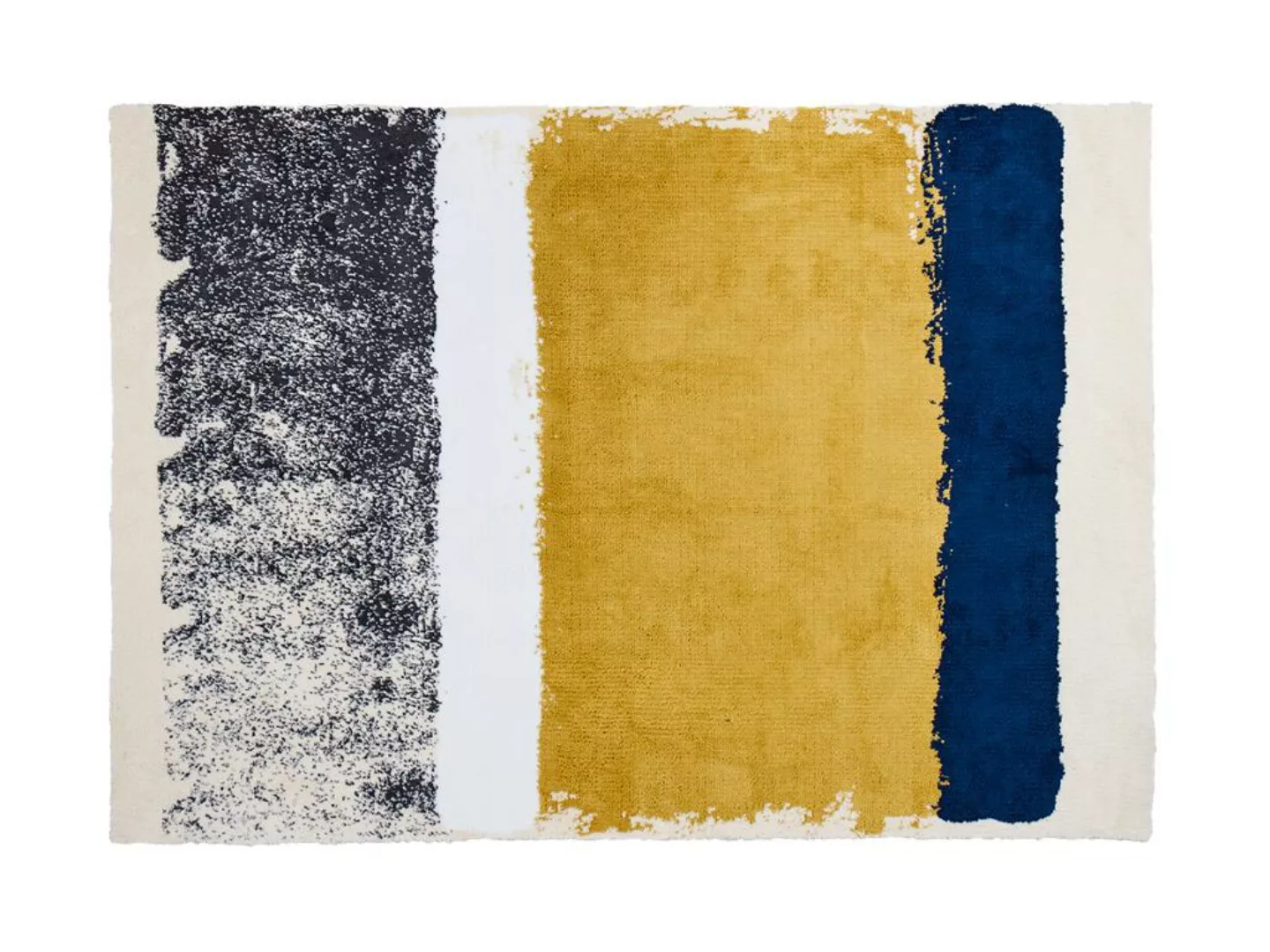 Teppich - 120 x 170 cm - Senfgelb, Blau, Grau - CAMDEN günstig online kaufen