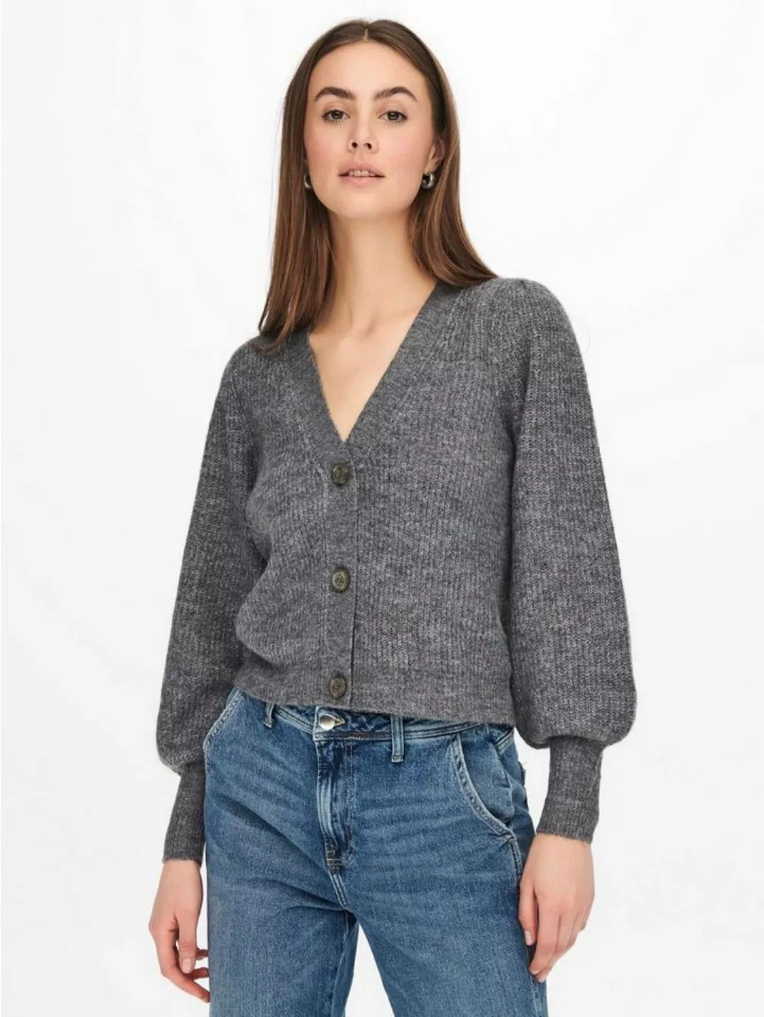 JACQUELINE de YONG Strickpullover Kurzer Strick Pullover JDYDREA Puffärmel günstig online kaufen