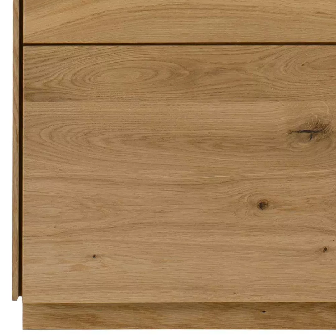 Wildeiche massiv Highboard in modernem Design 145 cm hoch günstig online kaufen