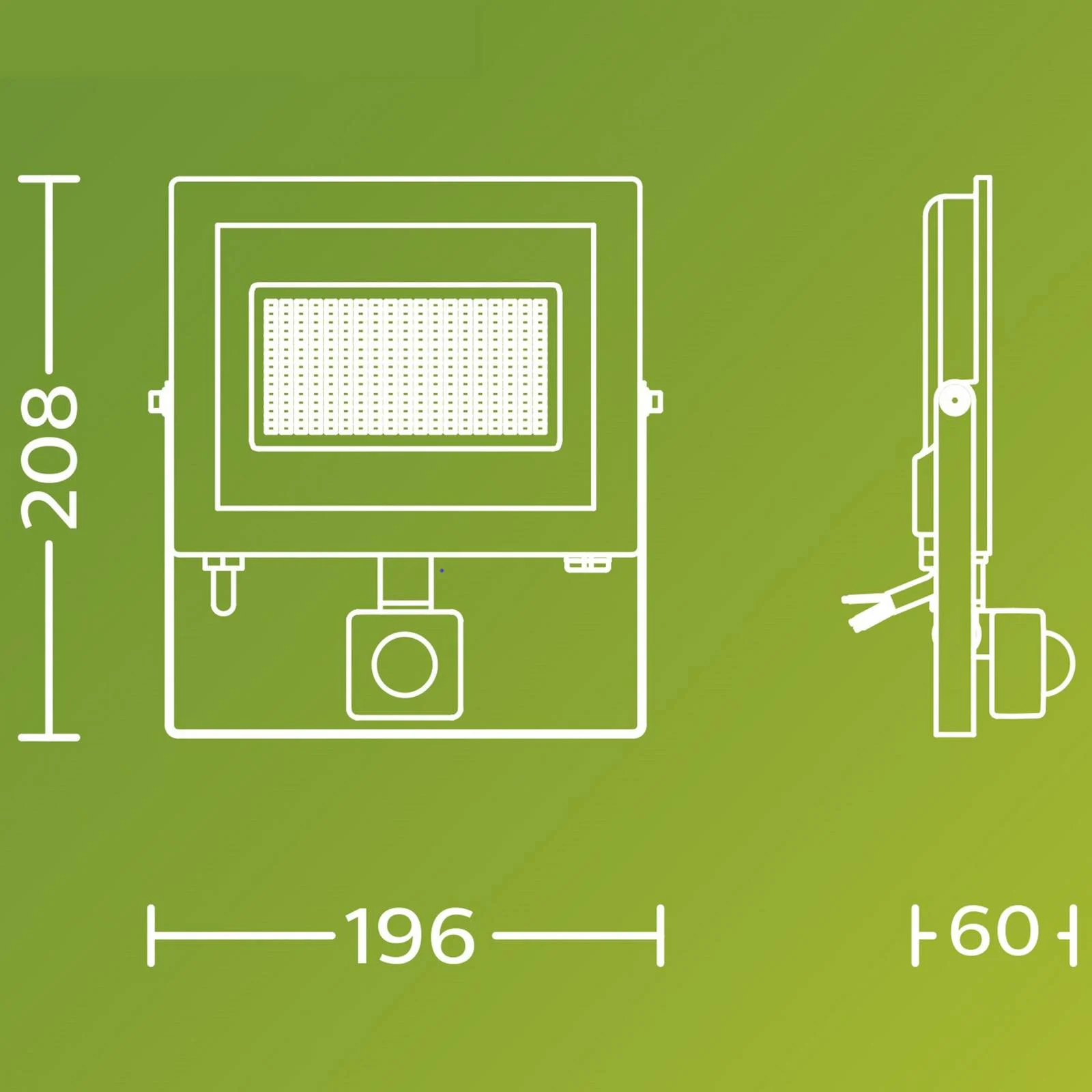 Philips LED-Außenstrahler Lois UE Sensor, 24 W, 5.000 K IP65 günstig online kaufen