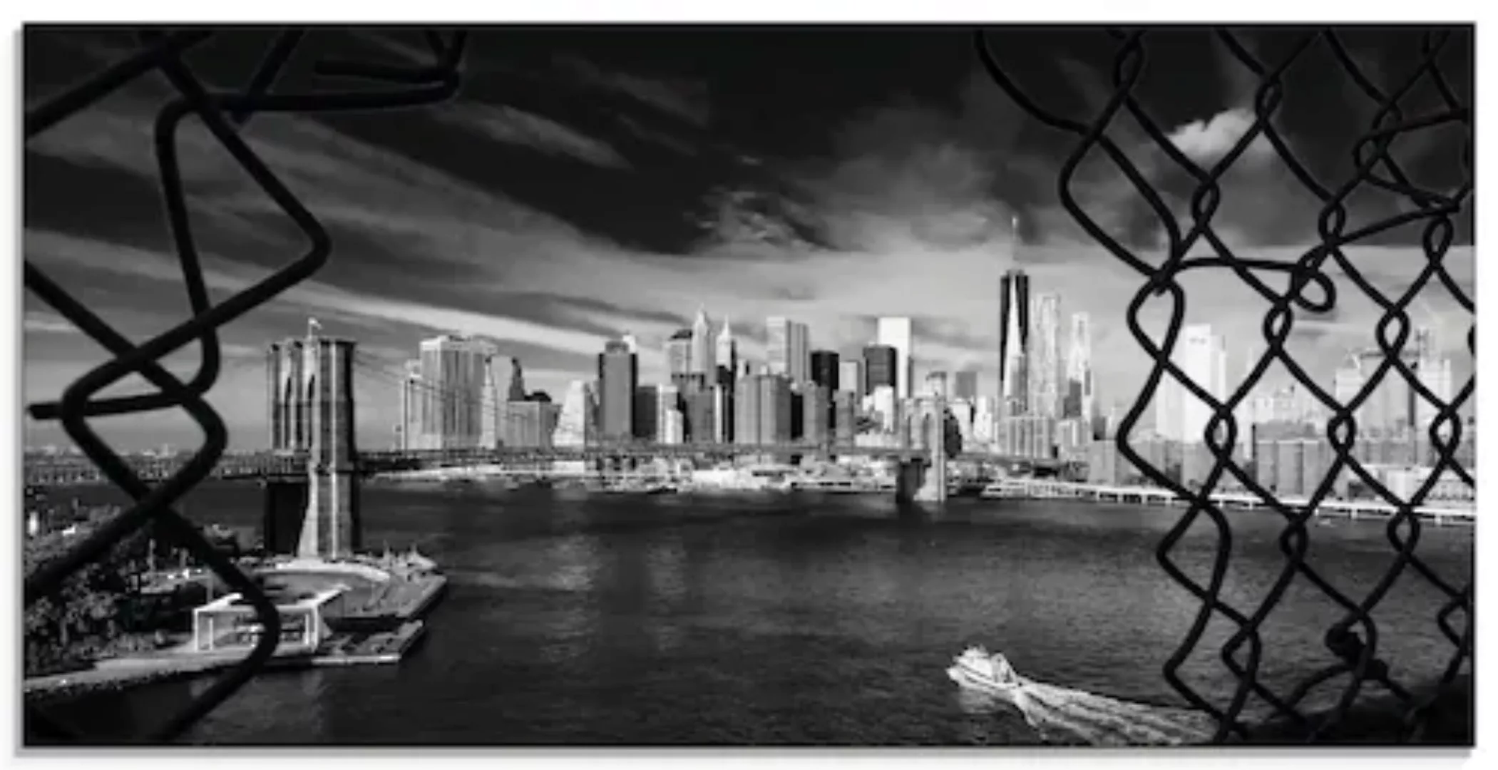 Artland Glasbild "Brooklyn Bridge New York I", Amerika, (1 St.), in verschi günstig online kaufen