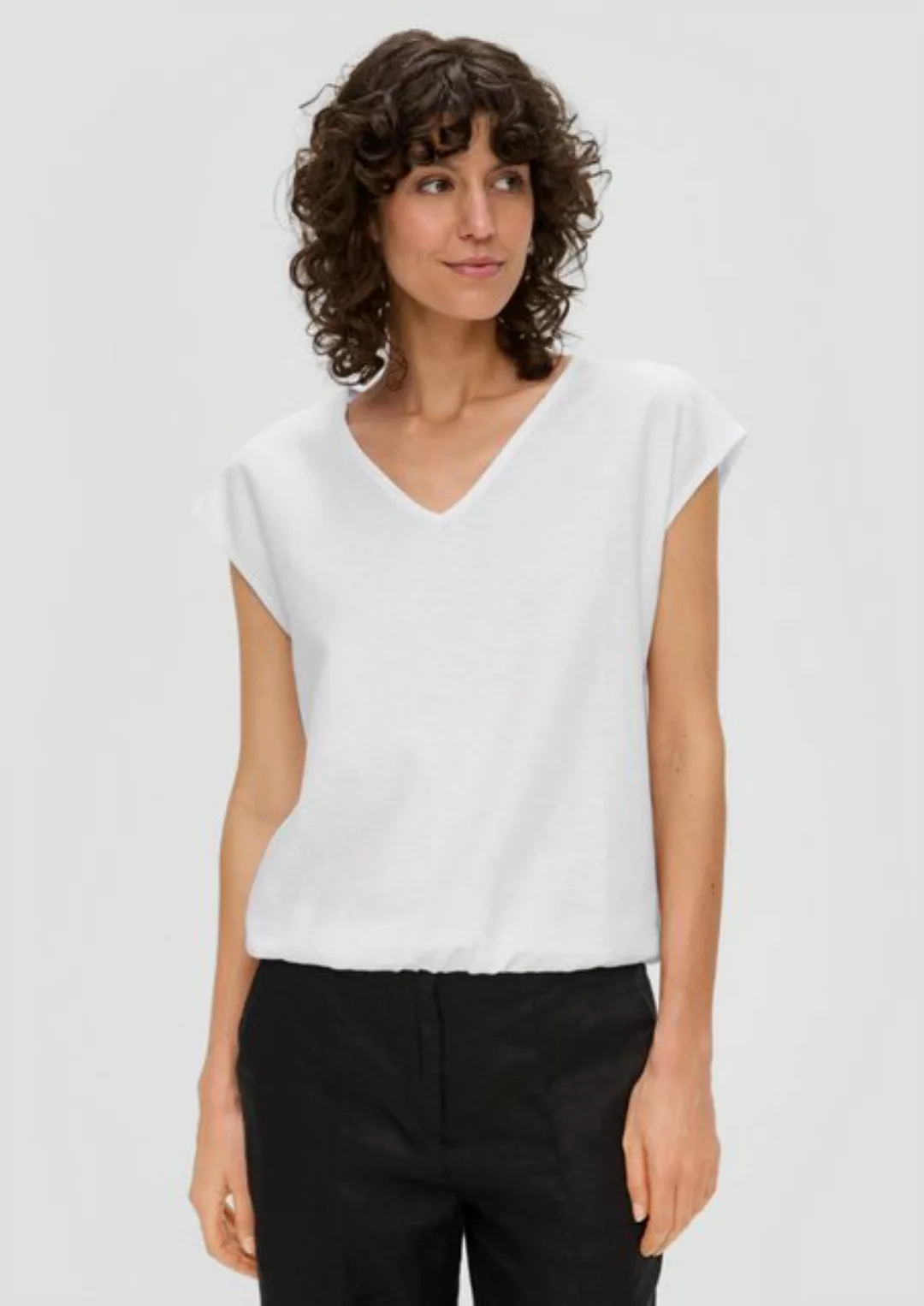 s.Oliver Shirttop Baumwoll-Shirt im Fabricmix günstig online kaufen