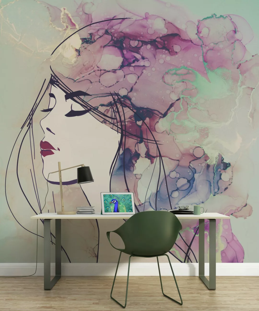 living walls Fototapete »ARTist Lady«, Vlies, Wand, Schräge günstig online kaufen