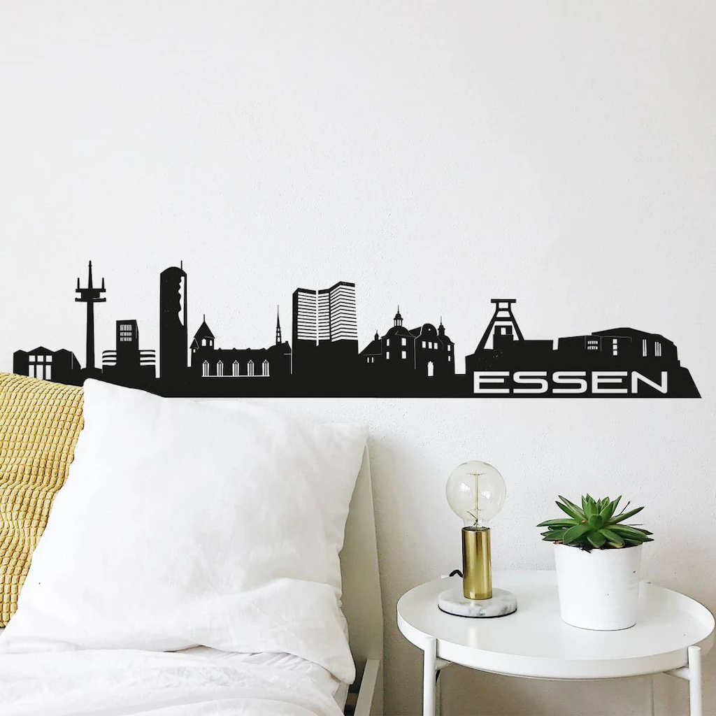 Wall-Art Wandtattoo »XXL Stadt Skyline Essen 120cm«, (1 St.) günstig online kaufen