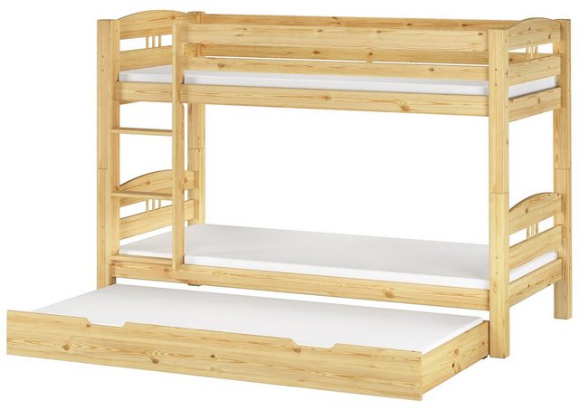 ERST-HOLZ Etagenbett Kinderetagenbett massiv Kiefer Stockbett Hochbett günstig online kaufen