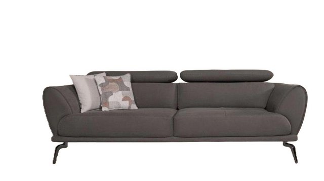 Xlmoebel 3-Sitzer Braunes Wohnzimmer-Couch Designer-Bezüge Sofa Holzrahmen, günstig online kaufen