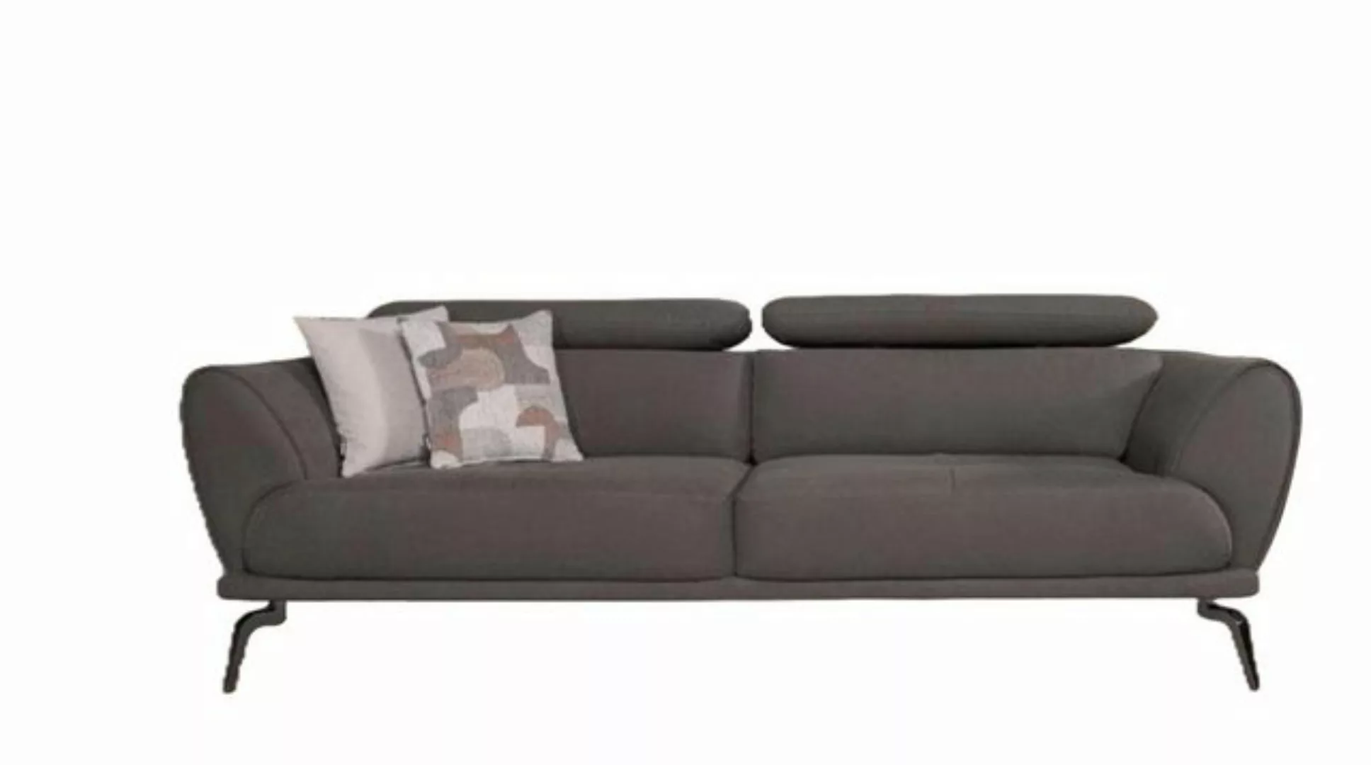 Xlmoebel 3-Sitzer Braunes Wohnzimmer-Couch Designer-Bezüge Sofa Holzrahmen, günstig online kaufen