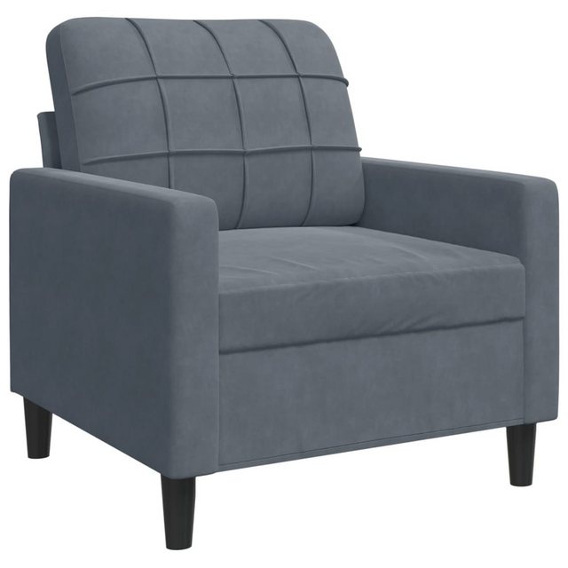 vidaXL Sofa Sofa/ 2-Sitzer/ 3-Sitzer Samt, 60 cm, Dunkelgrau günstig online kaufen