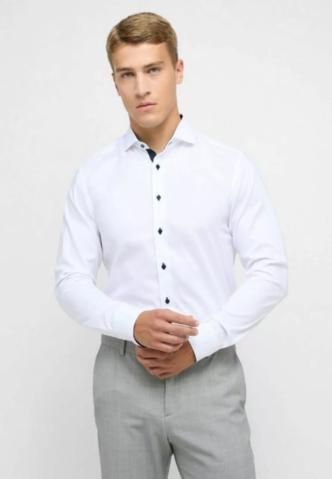Eterna Businesshemd - Slim Fit - Pinpoint Hemd - Langarm Hemd günstig online kaufen