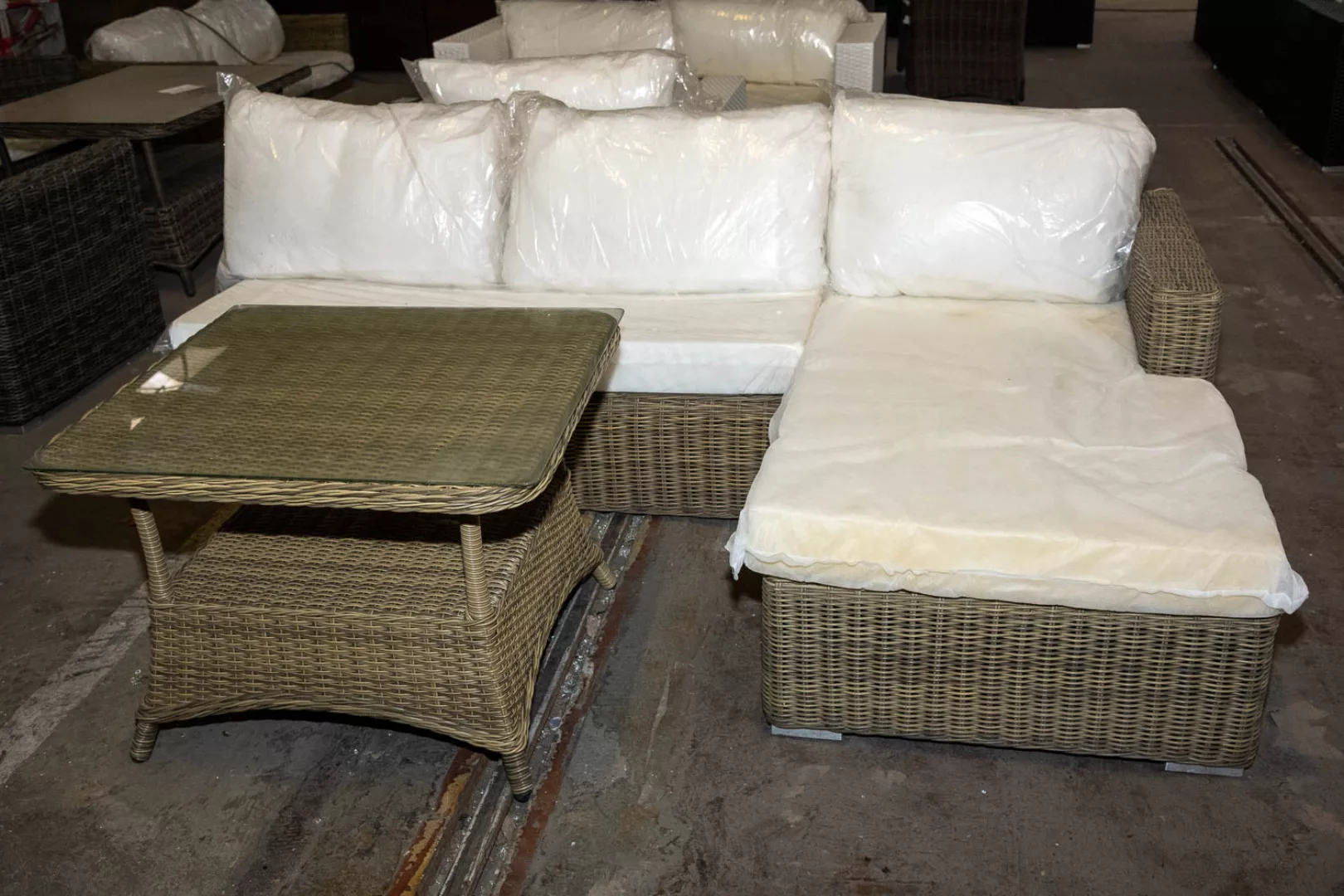 #HBM 3062: Sofa Tessera + Tisch Pandora-natura günstig online kaufen