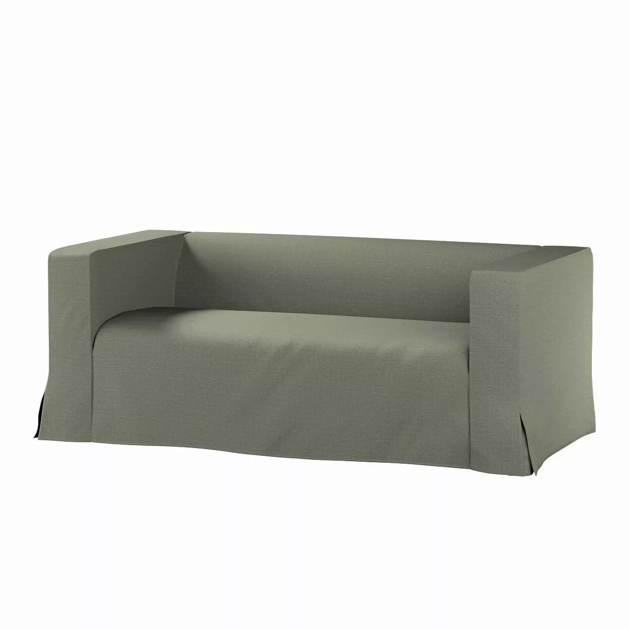 Bezug für Klippan 2-Sitzer Sofa, lang mit Kellerfalte, khaki, Klippan 2-er, günstig online kaufen