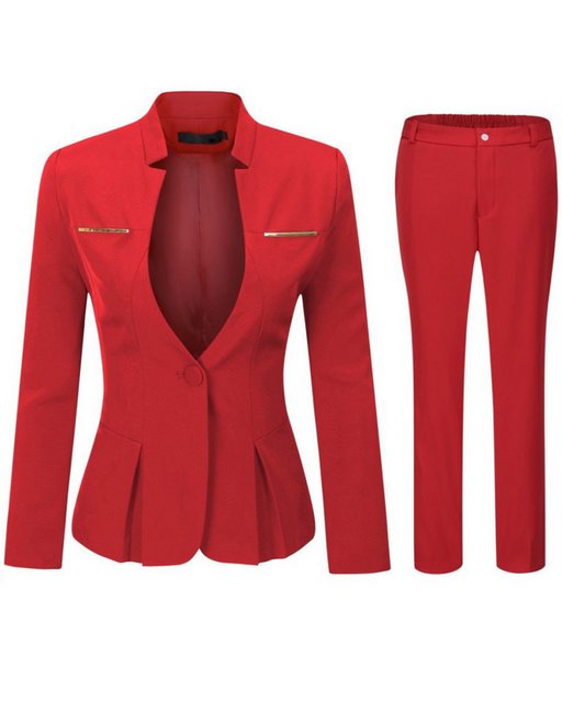 Allthemen Hosenanzug (2 tlg) Damen Eleganter Business Anzug Set mit einem K günstig online kaufen