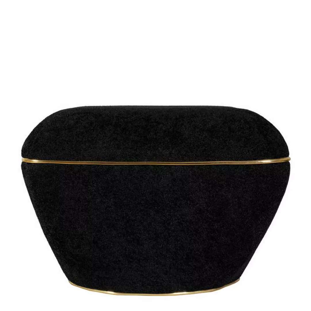 Sitzhocker in Schwarz Goldfarben günstig online kaufen