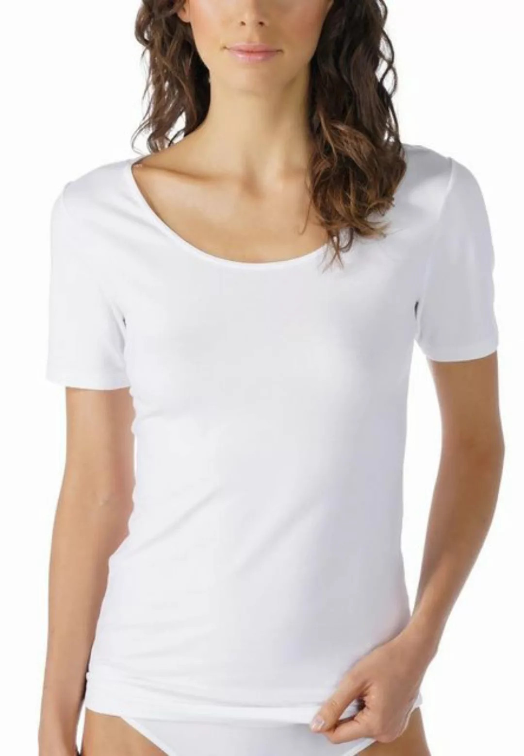 Mey T-Shirt COTTON PURE Tiefer Rundhalsausschnitt günstig online kaufen