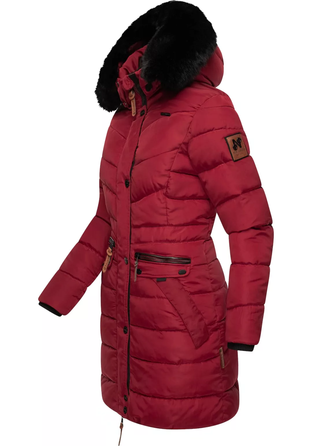 Navahoo Steppmantel "Paula", stylischer Winter Parka m. edlem Fellimitat günstig online kaufen