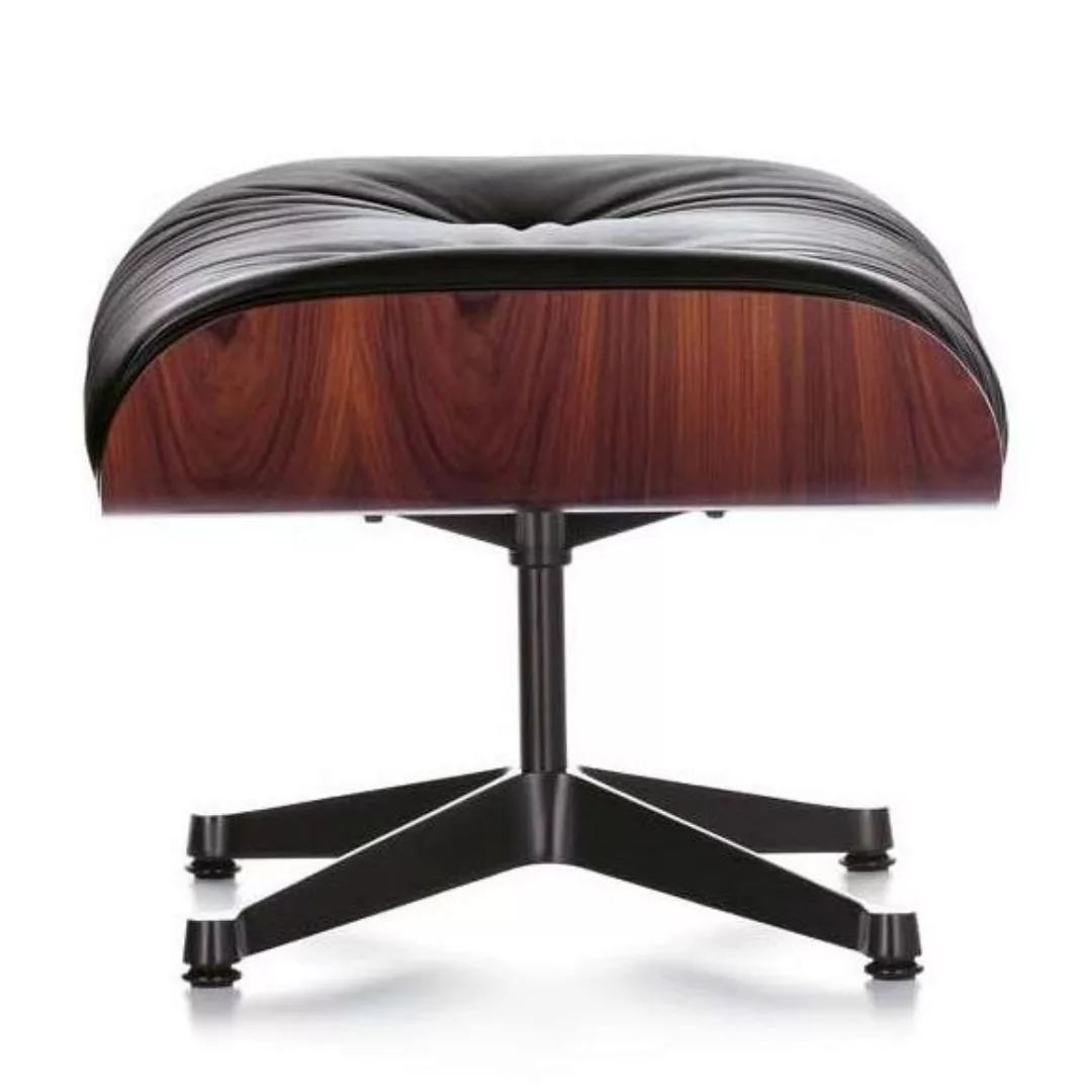 Vitra - Eames Lounge Chair Ottoman - schwarz nero/Bezug Leder Premium 66/Sc günstig online kaufen