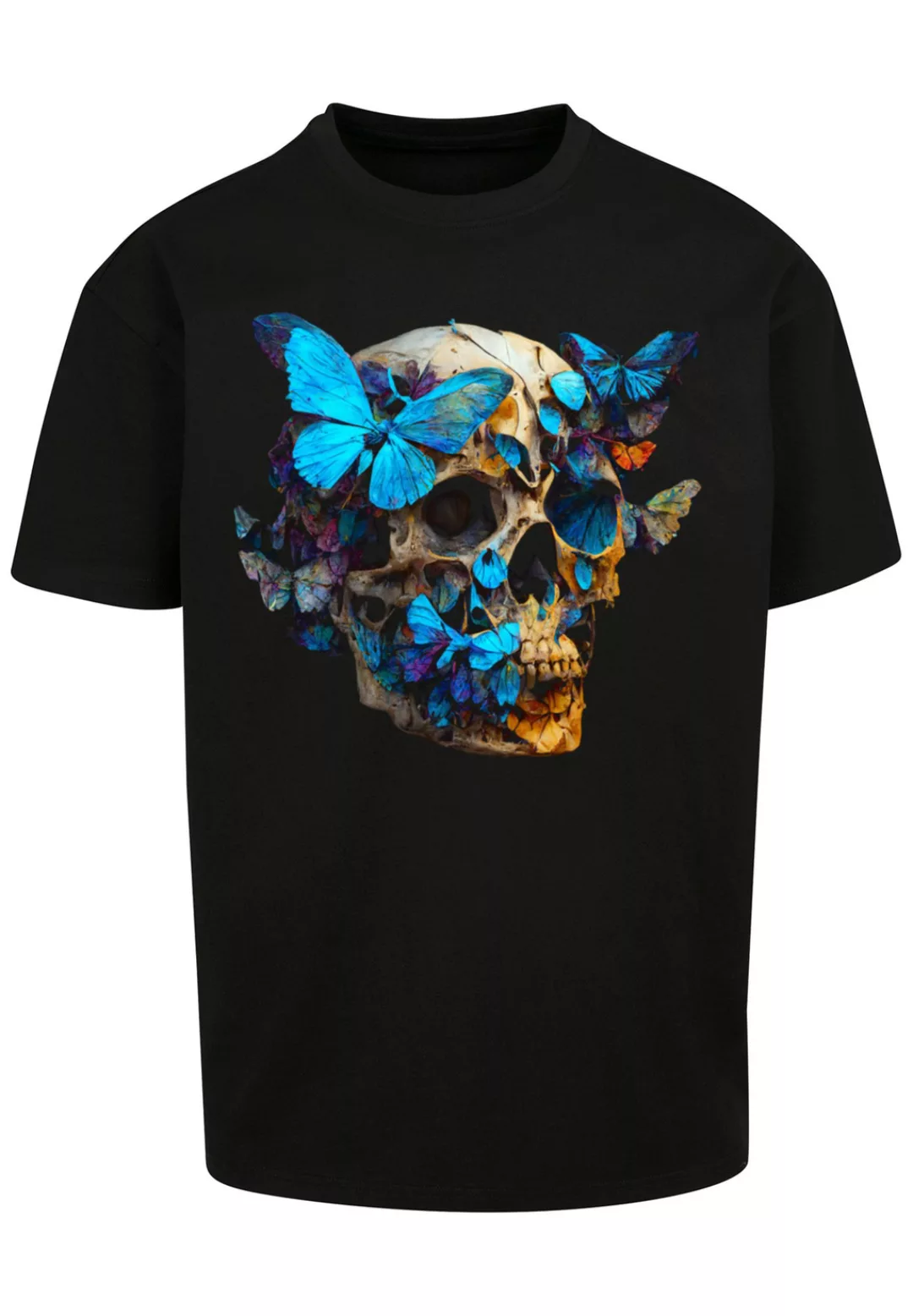 F4NT4STIC T-Shirt "Schmetterling Skull OVERSIZE TEE", Print günstig online kaufen