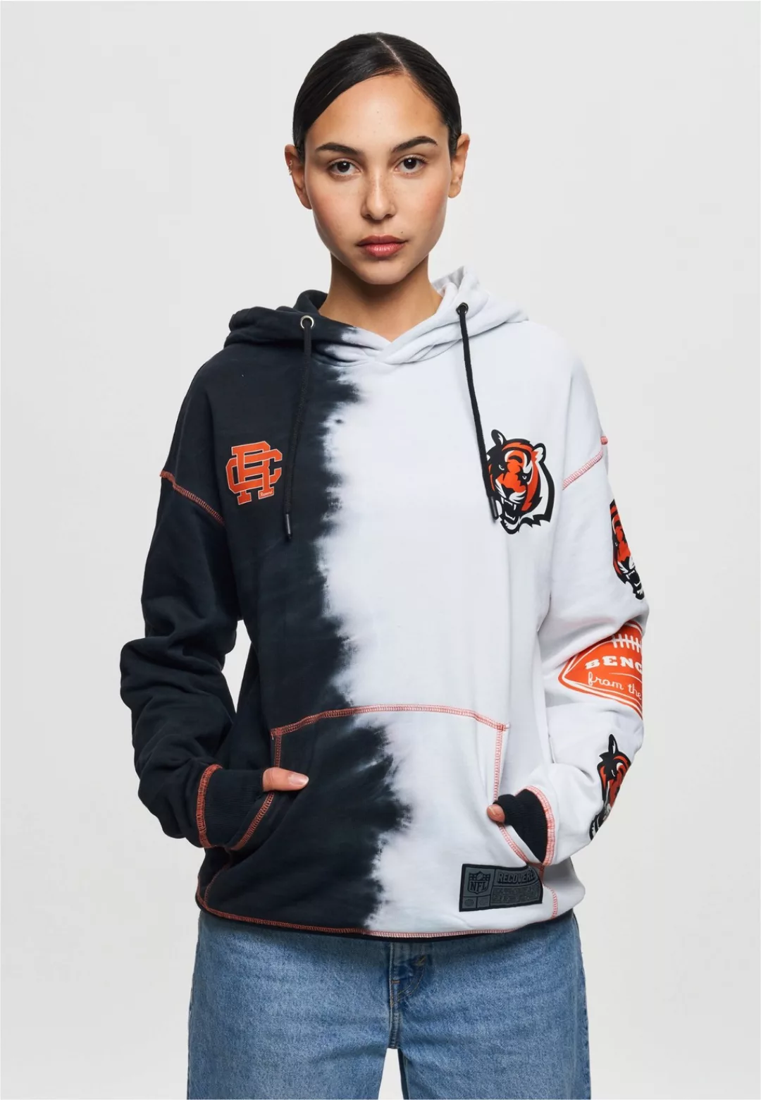 Recovered Kapuzensweatshirt "NFL Bengals Ink Dye Effect On", im zeitlosen D günstig online kaufen