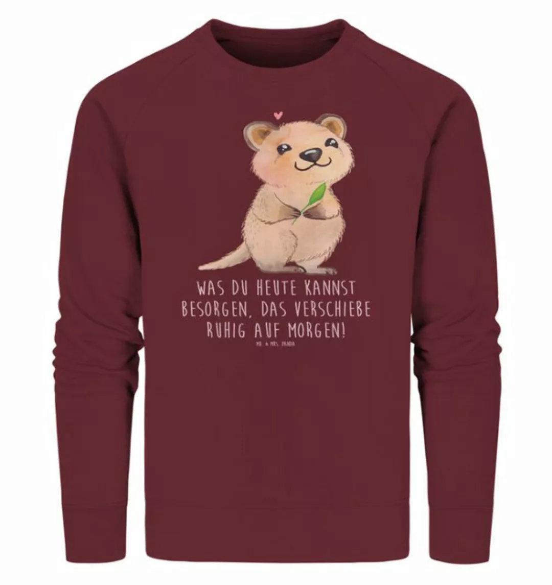 Mr. & Mrs. Panda Longpullover Größe XL Quokka Happy - Burgundy - Geschenk, günstig online kaufen