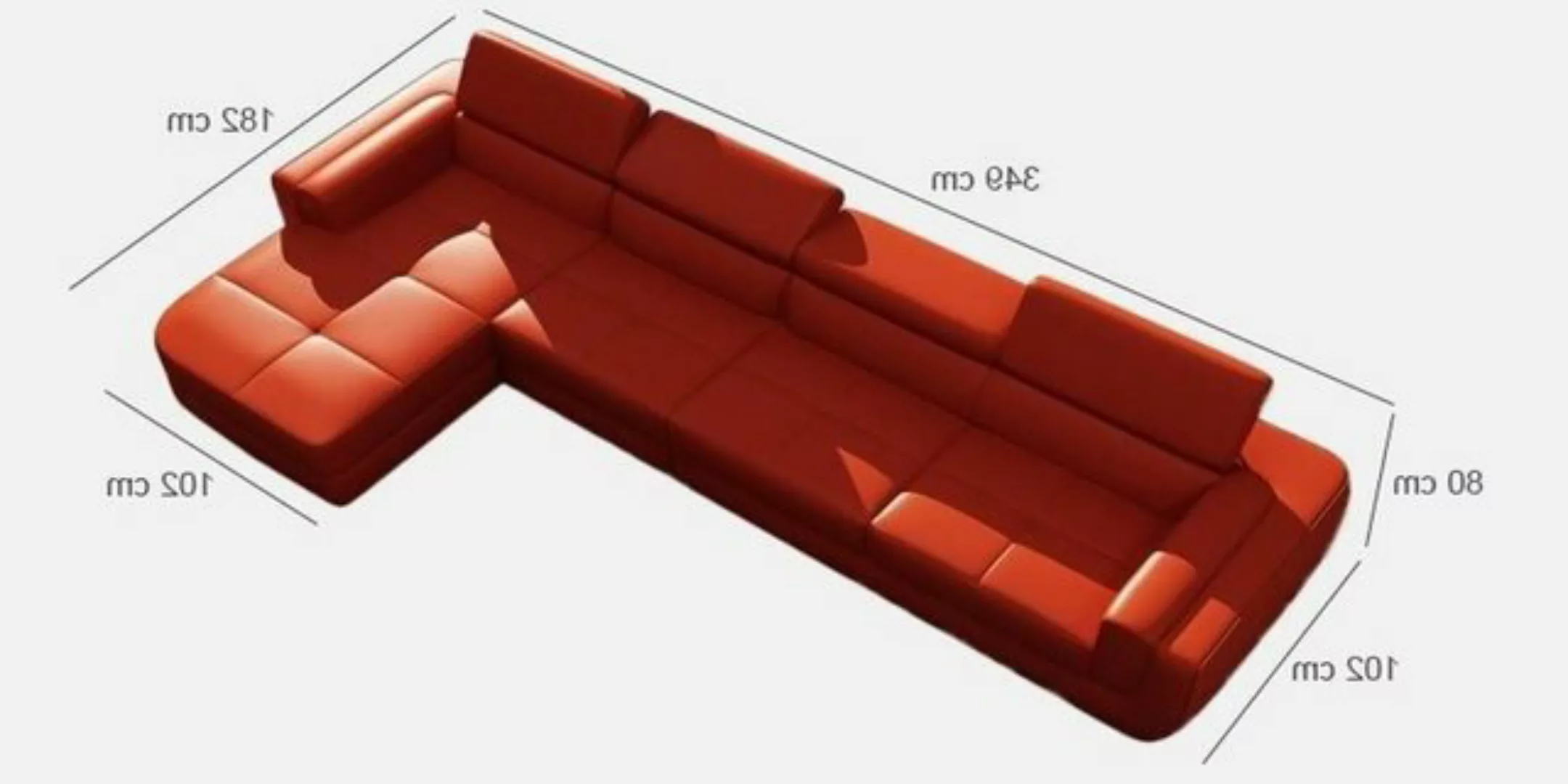 JVmoebel Ecksofa Ecksofa Ledersofa Wohnlandschaft L Form Sofa Couch Polster günstig online kaufen