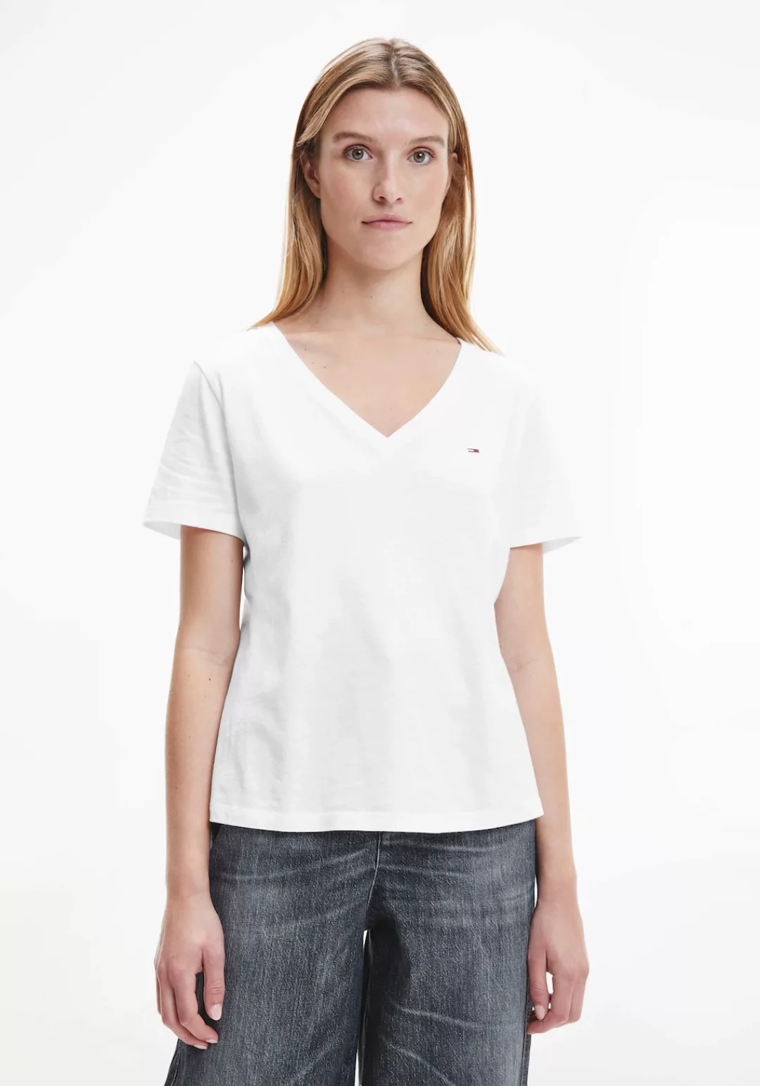 Tommy Jeans V-Shirt TJW 2PACK SLIM SOFT V NECK TEE (Packung, 2-tlg., 2er-Pa günstig online kaufen