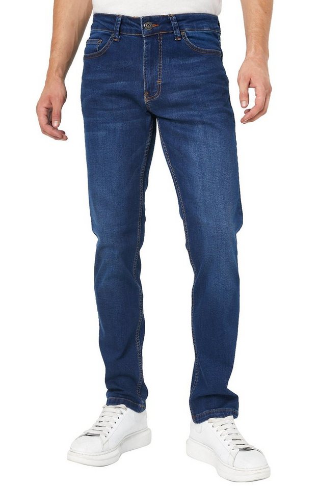 Smith & Solo Slim-fit-Jeans Jeans Herren Blau, Slim Fit günstig online kaufen