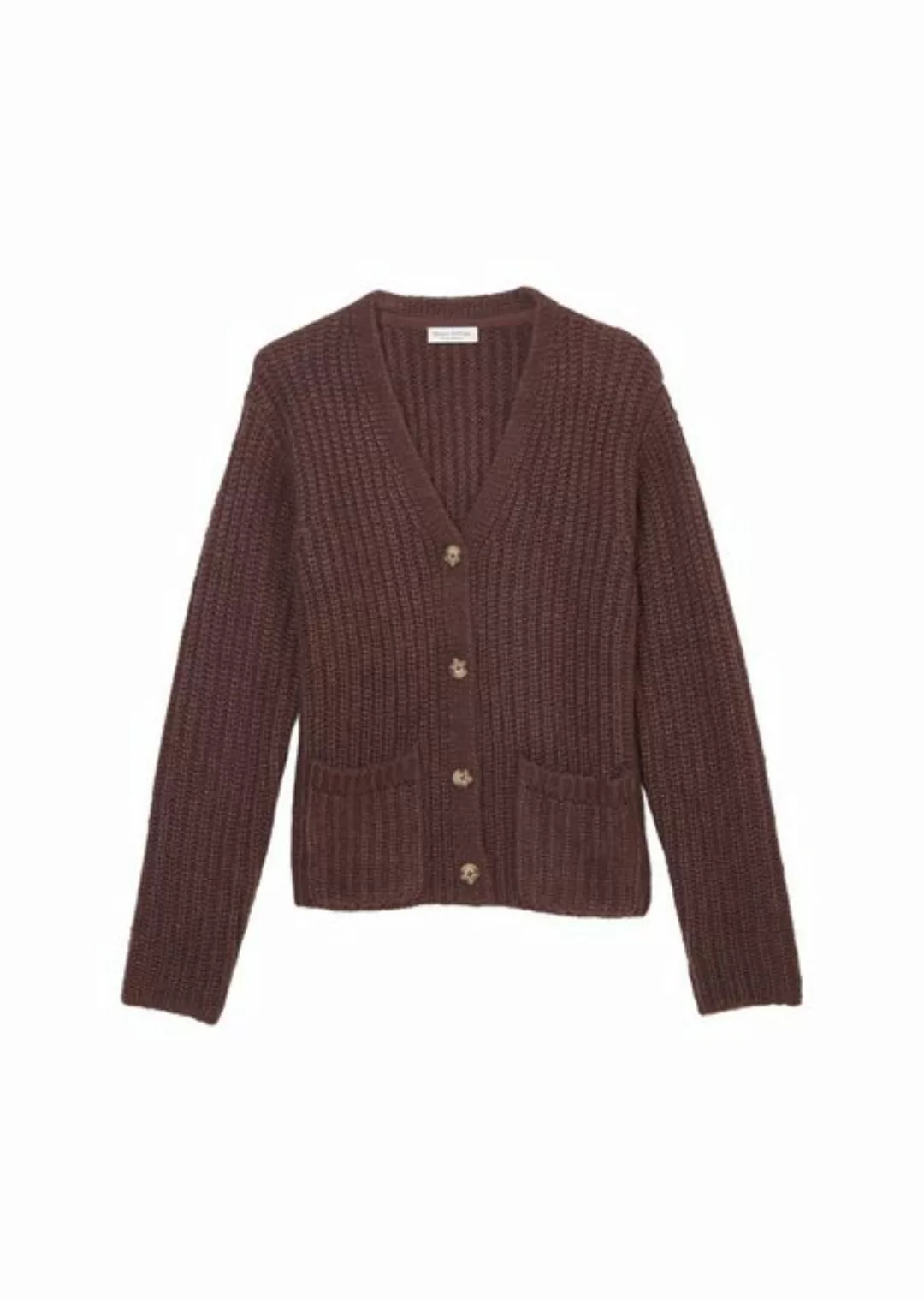 Marc O'Polo Cardigan aus flauschigem Material-Mix günstig online kaufen