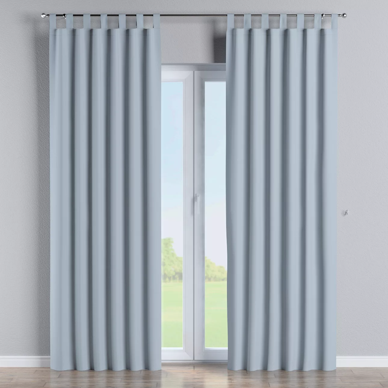 Schlaufenschal, blau-grau, Dimout 300 cm (269-49) günstig online kaufen