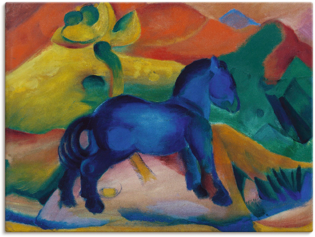 Artland Leinwandbild "Blaues Pferdchen Kinderbild. 1912.", Tiere, (1 St.), günstig online kaufen