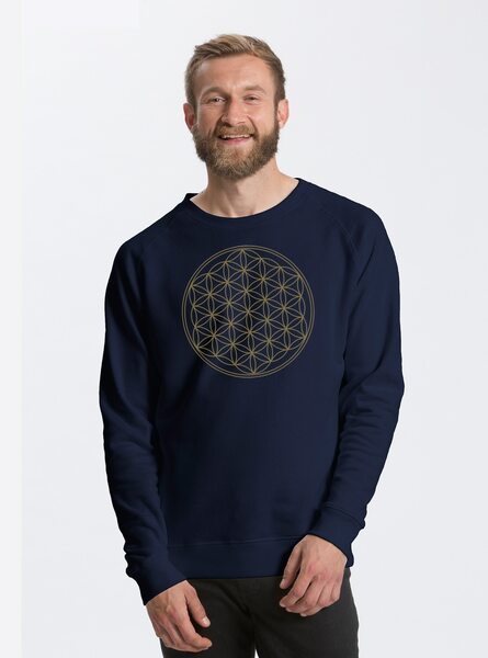 Bio Herren Sweatshirt Die Blume Des Lebens günstig online kaufen