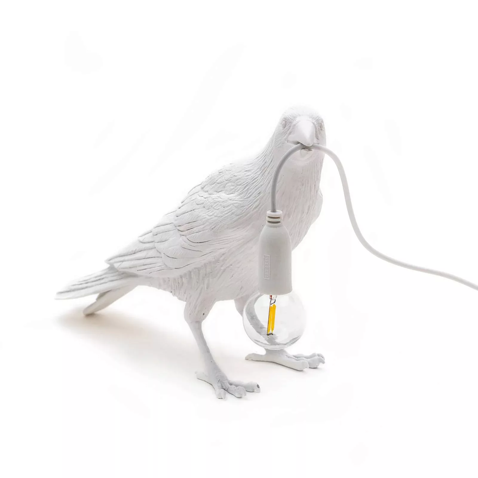 SELETTI Bird Lamp LED-Dekotischlampe wartend, weiß günstig online kaufen