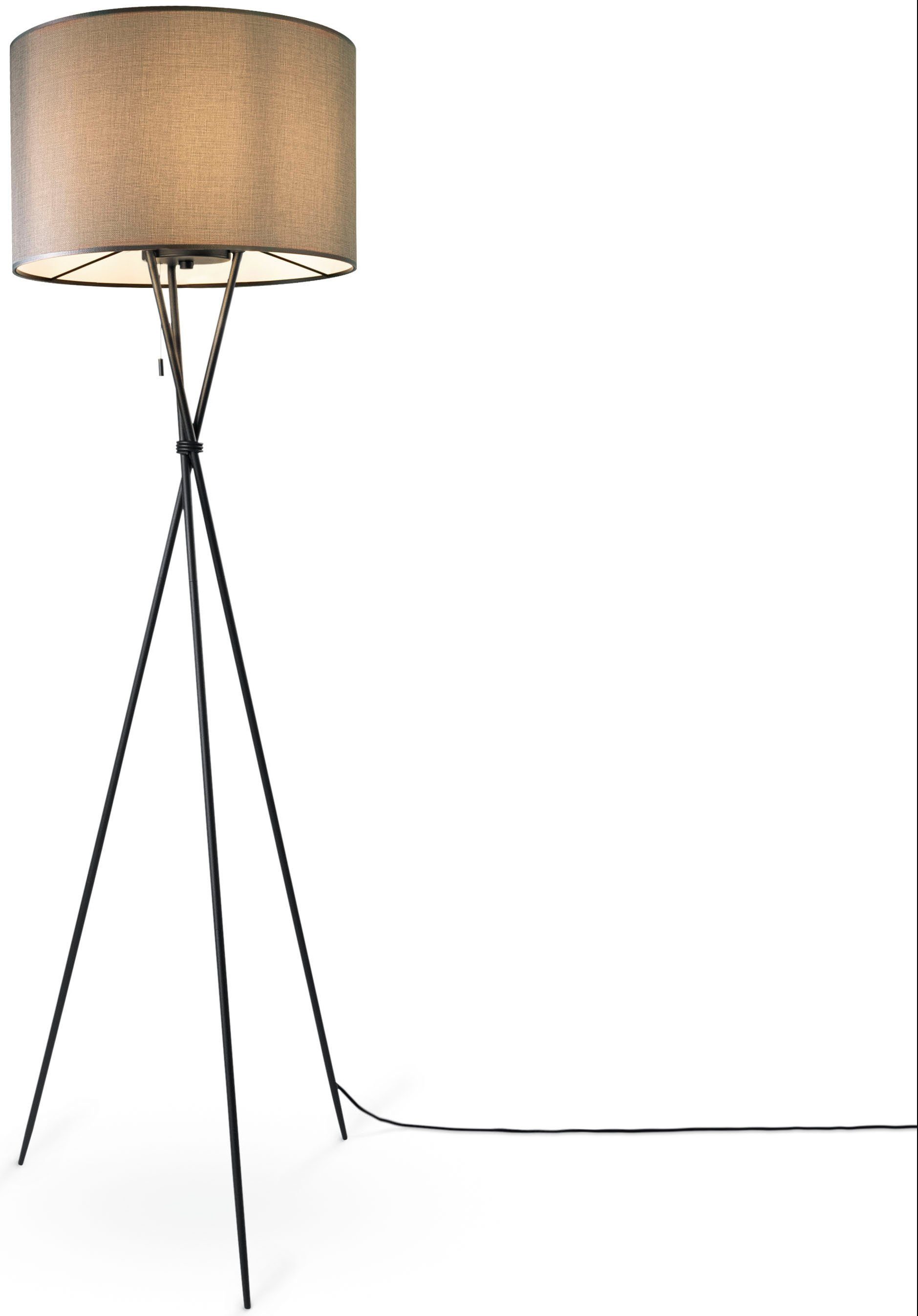Paco Home Stehlampe KATE CANVAS UNI günstig online kaufen