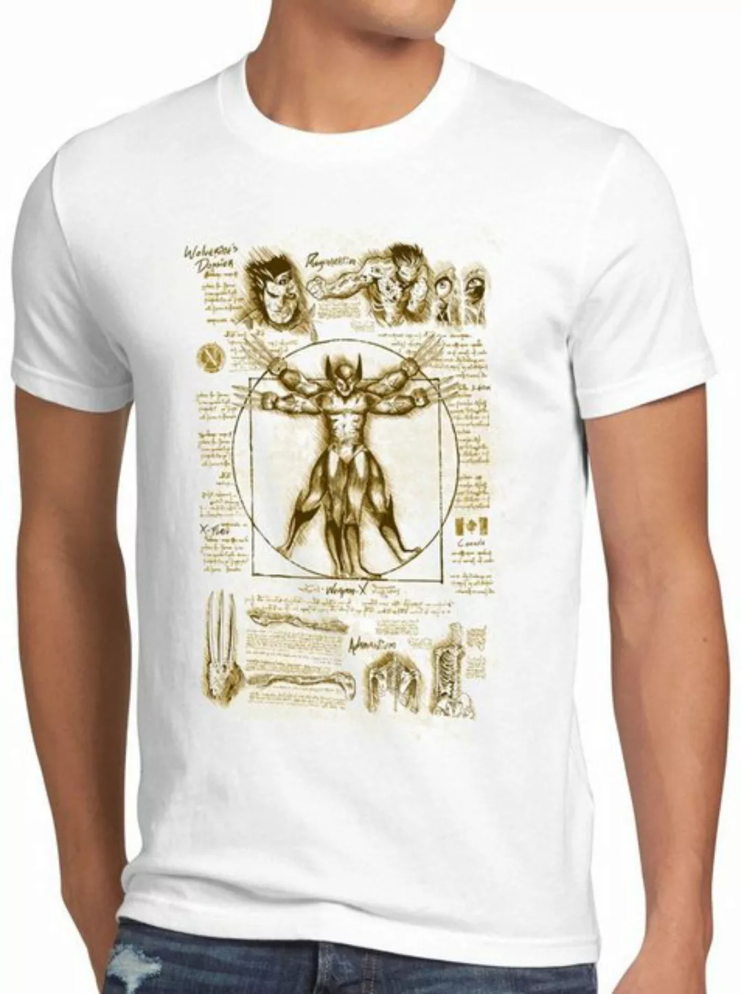 style3 T-Shirt Vitruvianischer Wolverine logan comic kino mutant klingen x- günstig online kaufen